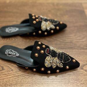 Black Embellished Women's Shoes